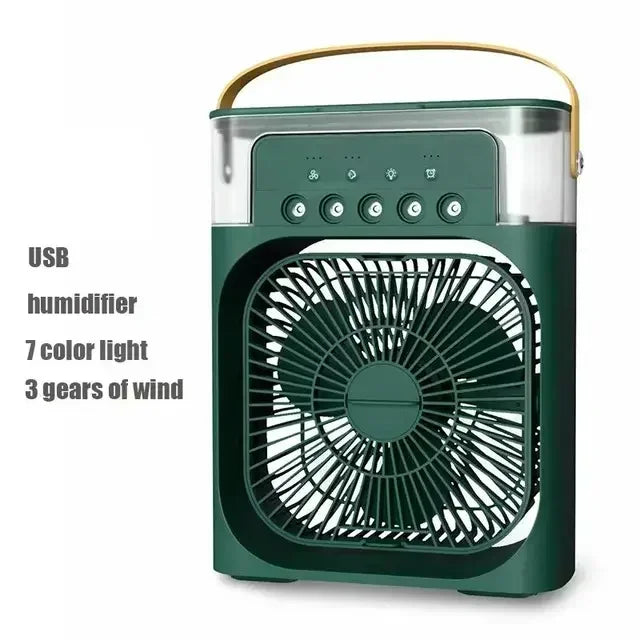 Portable 3 In 1 Fan AIr Conditioner Household Small Air Cooler LED Night Lights Humidifier Air Adjustment Home Fans Dropshipping Quorilan