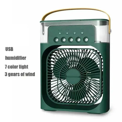 Portable 3 In 1 Fan AIr Conditioner Household Small Air Cooler LED Night Lights Humidifier Air Adjustment Home Fans Dropshipping Quorilan