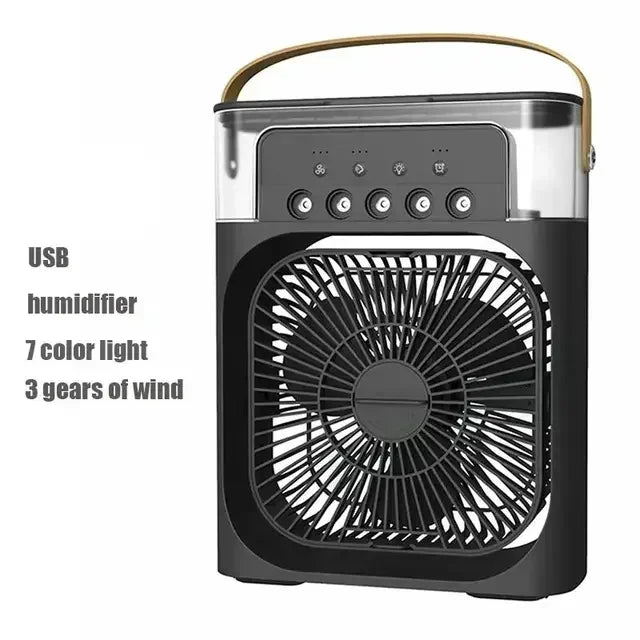 Portable 3 In 1 Fan AIr Conditioner Household Small Air Cooler LED Night Lights Humidifier Air Adjustment Home Fans Dropshipping Quorilan