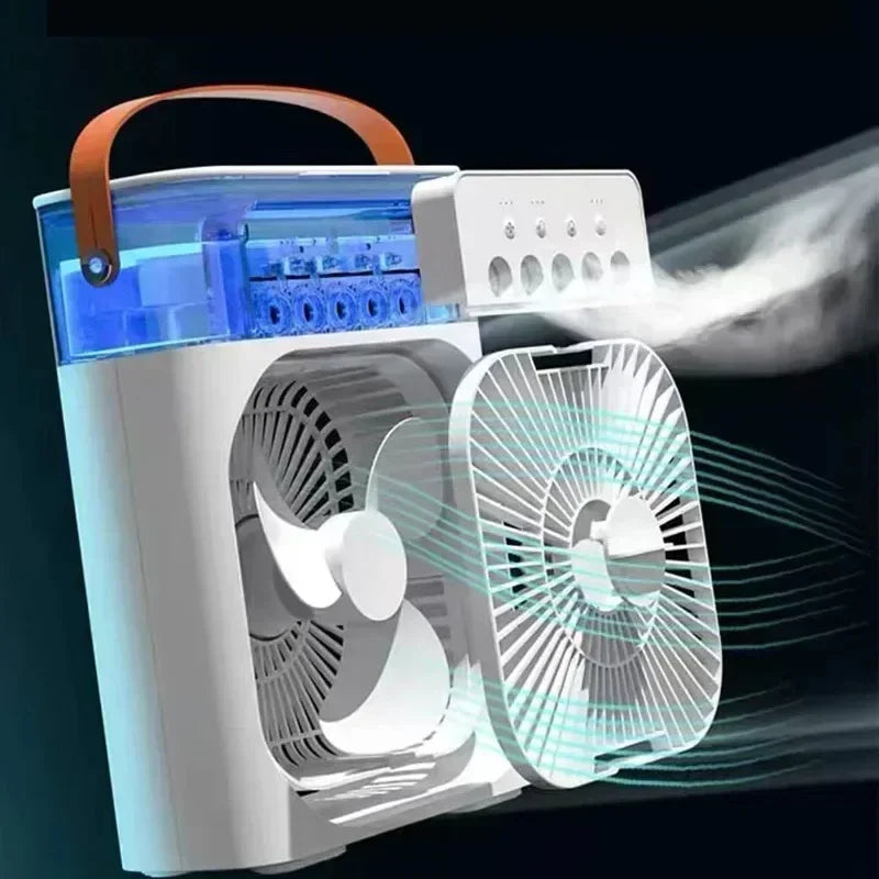 Portable 3 In 1 Fan AIr Conditioner Household Small Air Cooler LED Night Lights Humidifier Air Adjustment Home Fans Dropshipping Quorilan