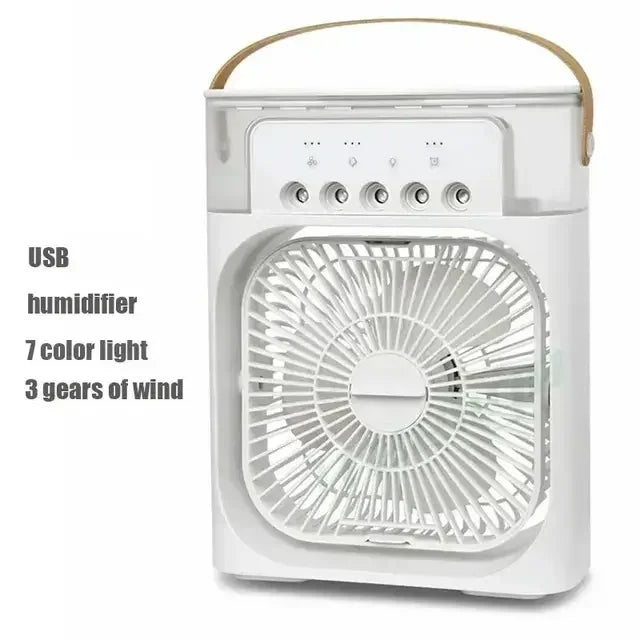 Portable 3 In 1 Fan AIr Conditioner Household Small Air Cooler LED Night Lights Humidifier Air Adjustment Home Fans Dropshipping Quorilan