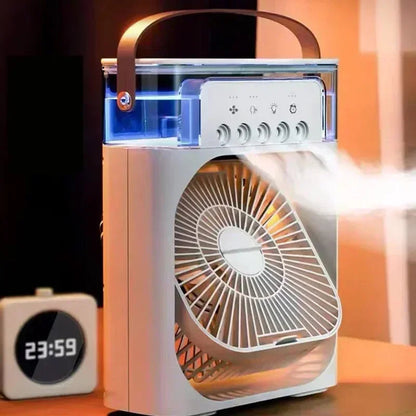 Portable 3 In 1 Fan AIr Conditioner Household Small Air Cooler LED Night Lights Humidifier Air Adjustment Home Fans Dropshipping Quorilan